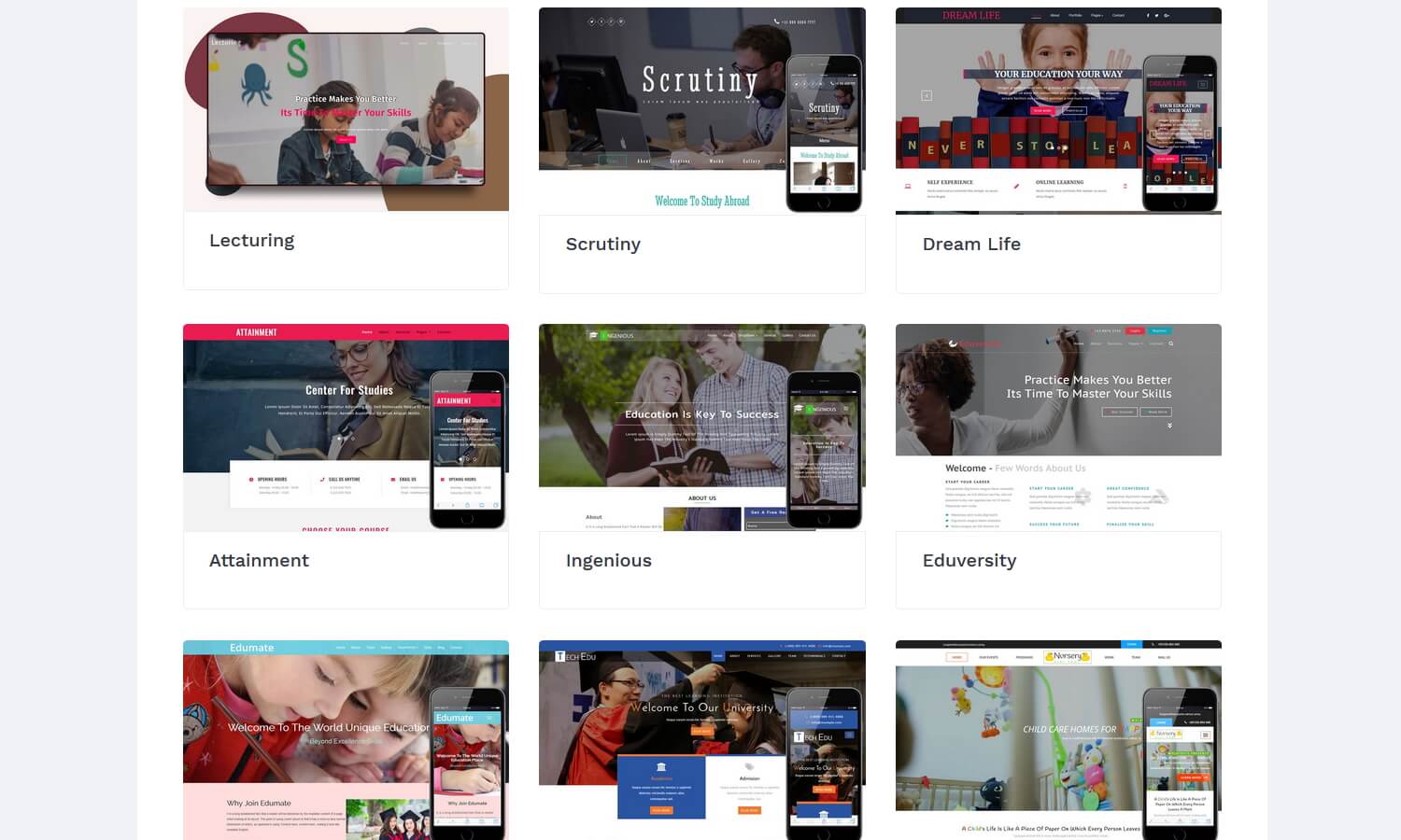 school website templates